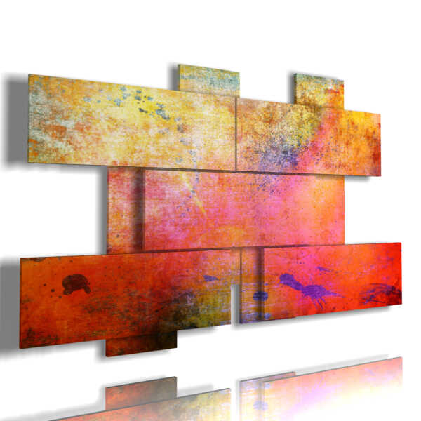 quadri moderni a pannelli con vapori di colori