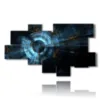 tableaux modernes bleus et noirs - version: 9 pannelli 189x110cm