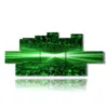 green psychedelic paintings - version: 12 pannelli 240x106cm