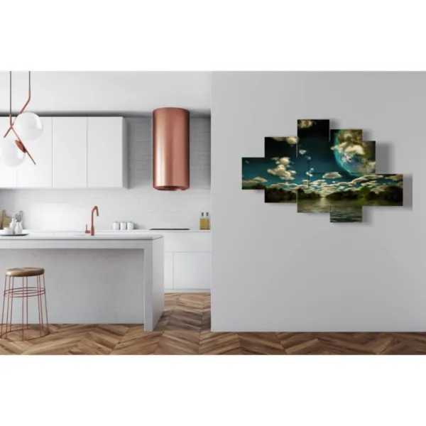 Tableaux avec lune et paysages