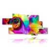 abstract flowers paintings of petals thousand colors - version: 9 pannelli 212x104cm