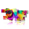 abstract flowers paintings of petals thousand colors - version: 12 pannelli 232x108cm