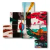 colorful paintings with paint effect - version: 4 pannelli 103x107cm