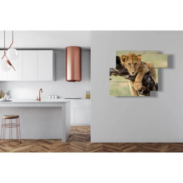 arredo con quadro di leone