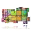 tableaux geometriques modernes carres colores - version: 11 pannelli 193x115cm