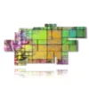 tableaux geometriques modernes carres colores - version: 9 pannelli 209x107cm