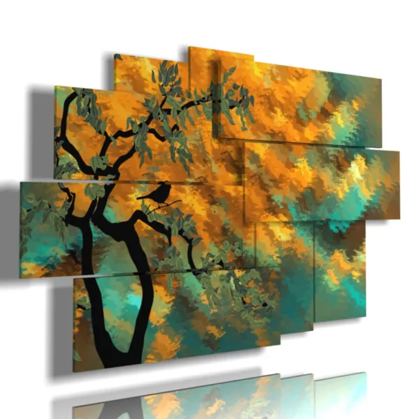 cuadrados abstractos coloridos árbol