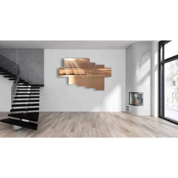 quadri tramonti dorati sul mare