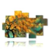 colored abstract painting with tree - version: 9 pannelli 185x115cm
