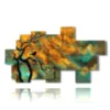 cuadrado abstracto de color con arbol - version: 10 pannelli 200x113cm