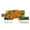 colored abstract painting with tree - version: 12 pannelli 263x102cm