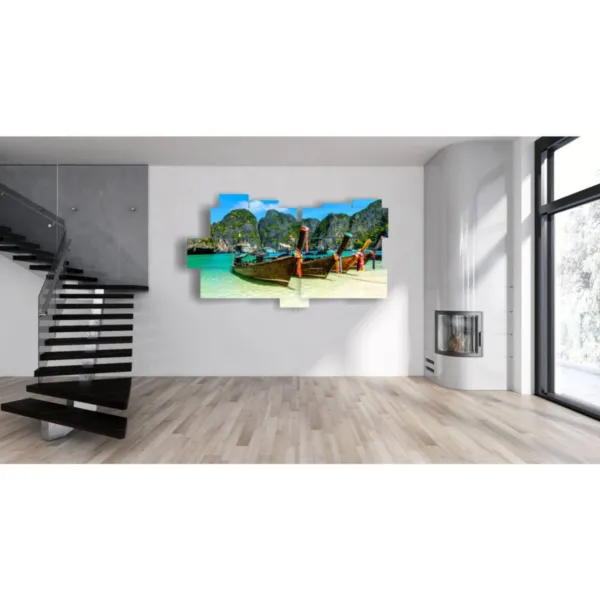 tableaux de bateaux en mer