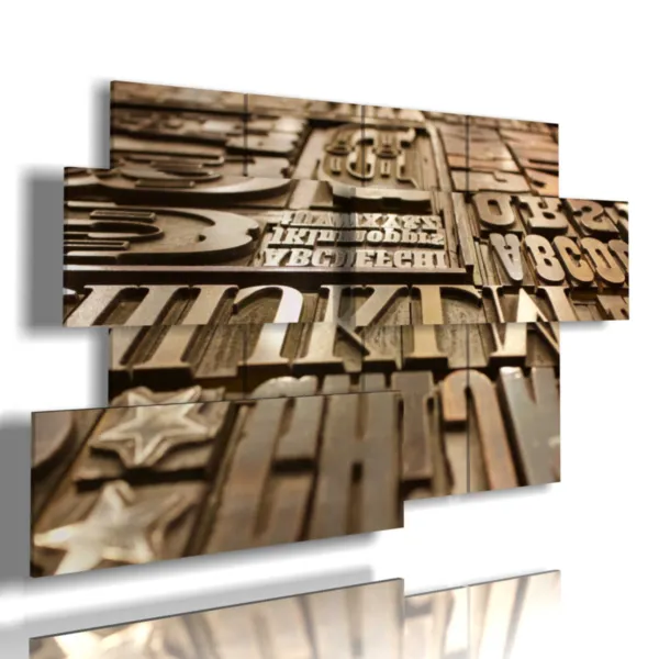 Paintings with typographic inscriptions