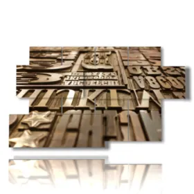 tableaux avec des inscriptions en anglais