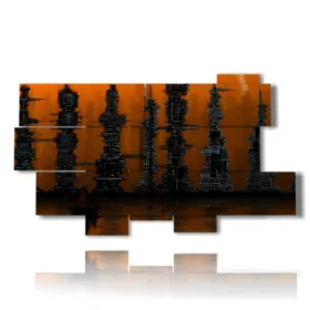 Modernes, abstraktes, braunes Bild