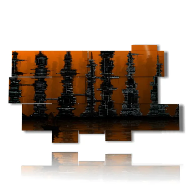 Modern brown abstract painting