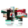 colorful paintings with paint effect - version: 9 pannelli 187x108cm