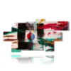 colorful paintings with paint effect - version: 9 pannelli 209x107cm
