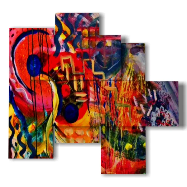 modern red paintings