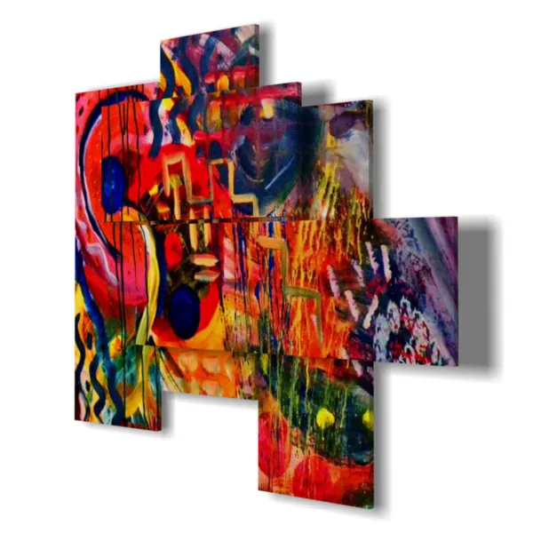 Tableaux modernes avec du rouge