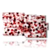 modern contemporary paintings with red and black polka dots - version: 10 pannelli 183x100cm