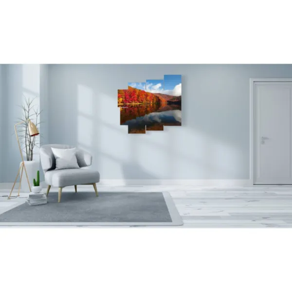 Cuadros de paisajes otoñales en la sala de estar