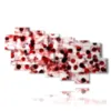 tableaux modernes contemporains a pois rouges et noirs - version: 9 pannelli 200x111cm