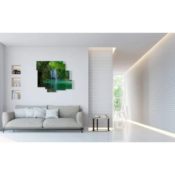 Green waterfall paintings