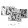 modern black and white paintings hands up - version: 7 pannelli 171x102cm