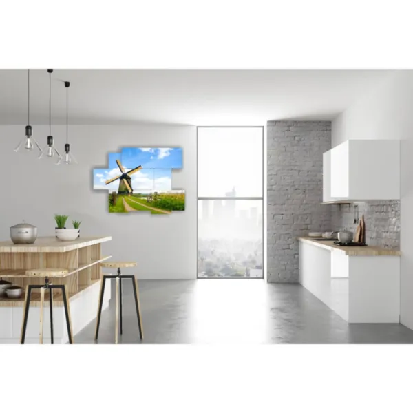 Mobilier avec des tableaux de paysages champêtres