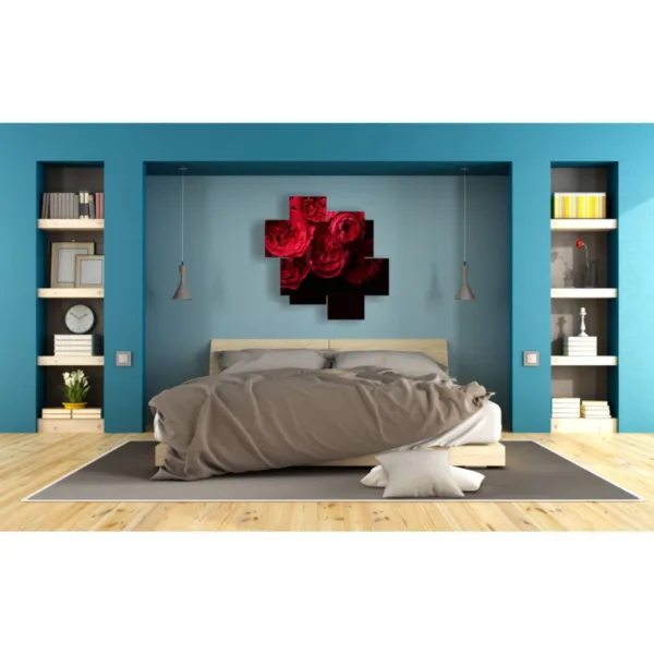 furniture with pink paintings