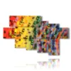 abstract rainbow paintings of toy cars - version: 7 pannelli 173x106cm