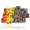 abstract rainbow paintings of toy cars - version: 10 pannelli 173x114cm