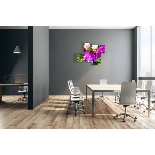 quadri con fiori viola astratti