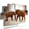 brown elephants paintings
