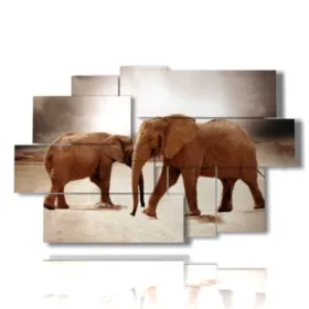 peintures d''éléphants