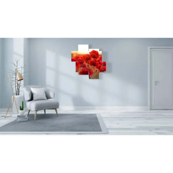 gestickte stilisierte Blumenecke