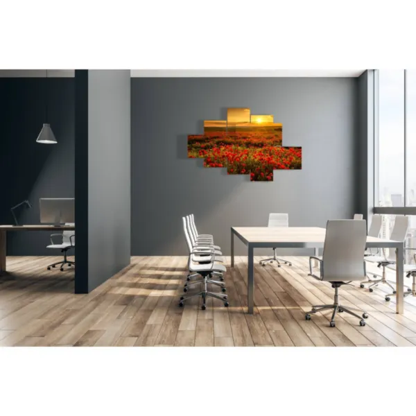 decorazione campo di papaveri