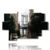 tableaux de peintures sur new york dans les rues du centre - version: 9 pannelli 164x114cm