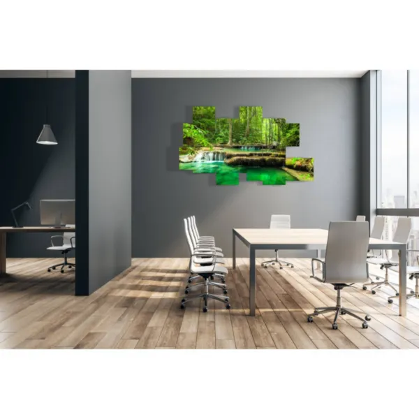 moving cascading mural art