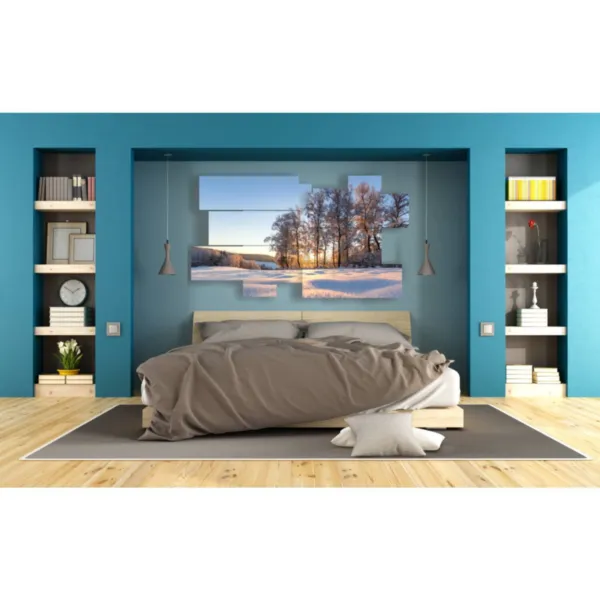 tableaux avec des paysages enneigés_