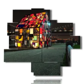 Abstract city paintings