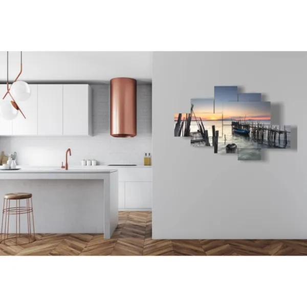 arredamento con quadri tramonto sul mare