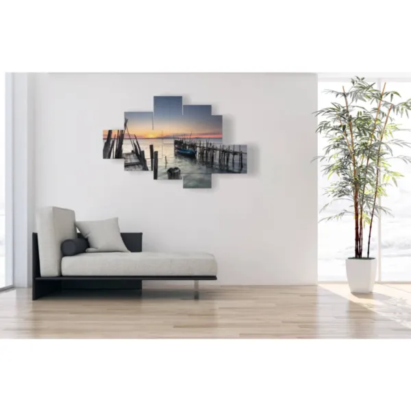 Impressions avec coucher de soleil sur la mer