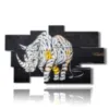 abstract paintings animals rhinoceros blindfolded - version: 9 pannelli 182x107cm