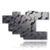 tableaux modernes hexagones d argent - version: 7 pannelli 171x108cm