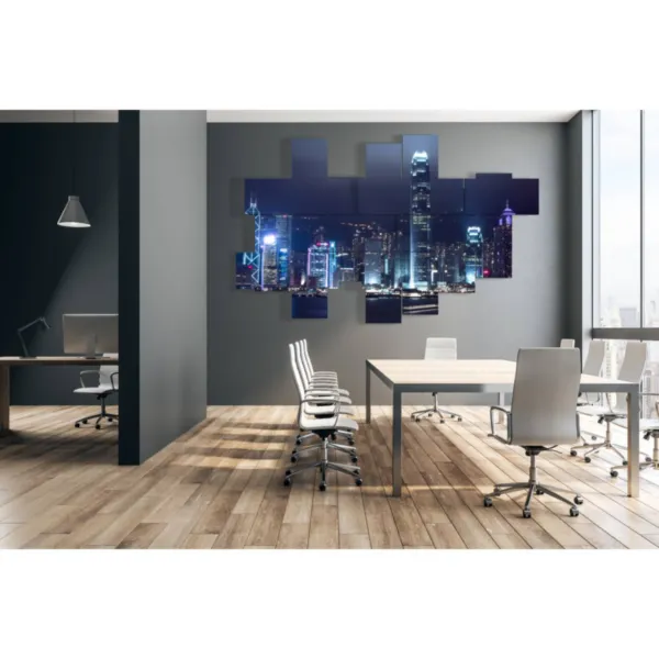 décorations avec des images de Hong Kong de nuit