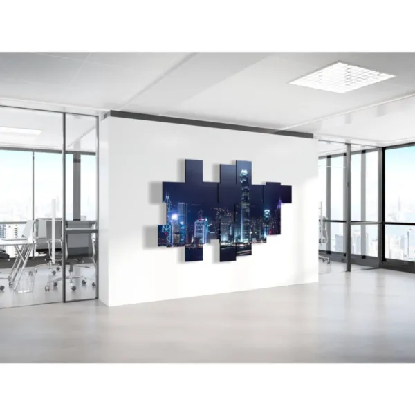 Cartel de Hong Kong de noche