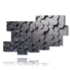 modern paintings silver hexagons - version: 10 pannelli 188x117cm