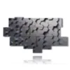 modern paintings silver hexagons - version: 11 pannelli 204x116cm